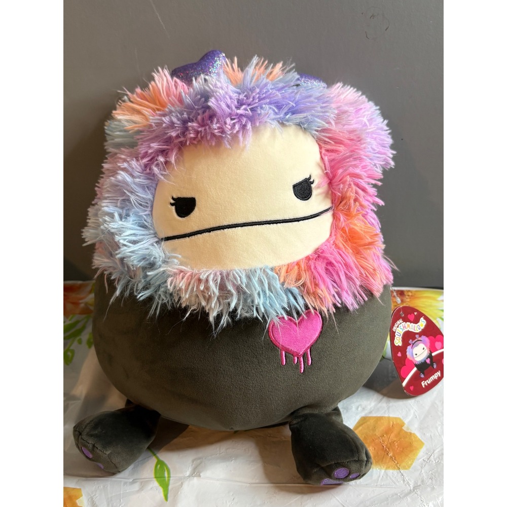 Squishmallows Frumpy the Bigfoot 8 Inch Plush Multi Color Heart Valentine NWT